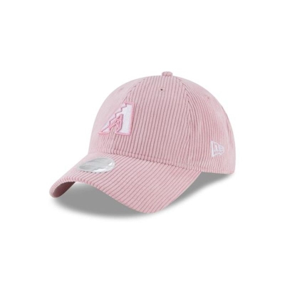 Pink Arizona Diamondbacks Hat - New Era MLB Corduroy 9TWENTY Adjustable Caps USA2470569